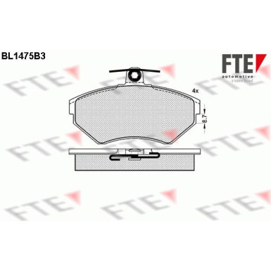 FTE | Bremsbelagsatz, Scheibenbremse | 9010204