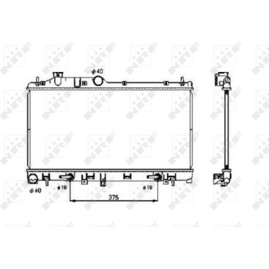 NRF | Kühler, Motorkühlung | 53700
