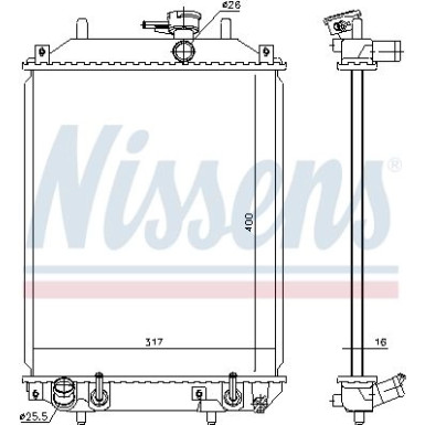 Nissens | Kühler, Motorkühlung | 61739