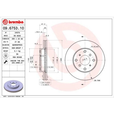 Brembo | Bremsscheibe | 09.6753.10