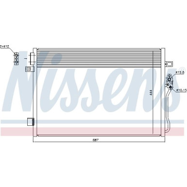 Nissens | Kondensator, Klimaanlage | 940379