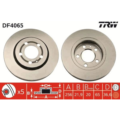 TRW | Bremsscheibe | DF4065