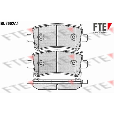 FTE | Bremsbelagsatz, Scheibenbremse | 9010853