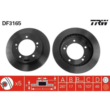 TRW | Bremsscheibe | DF3165