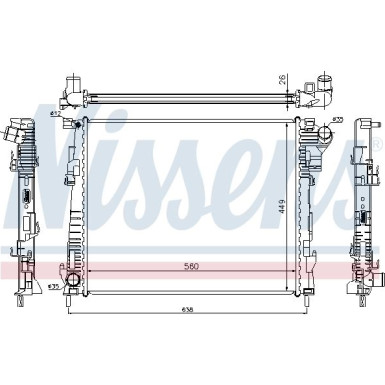 Nissens | Kühler, Motorkühlung | 63122