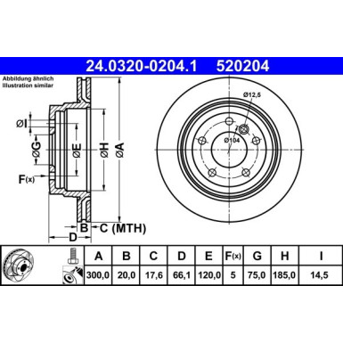 ATE | Bremsscheibe | 24.0320-0204.1