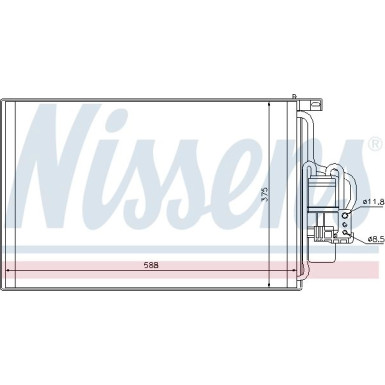 Nissens | Kondensator, Klimaanlage | 94547