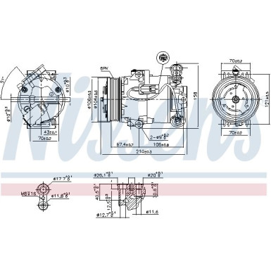 Nissens | Kompressor, Klimaanlage | 89096