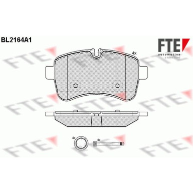 FTE | Bremsbelagsatz, Scheibenbremse | 9010687