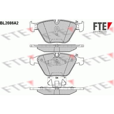 FTE | Bremsbelagsatz, Scheibenbremse | 9010670