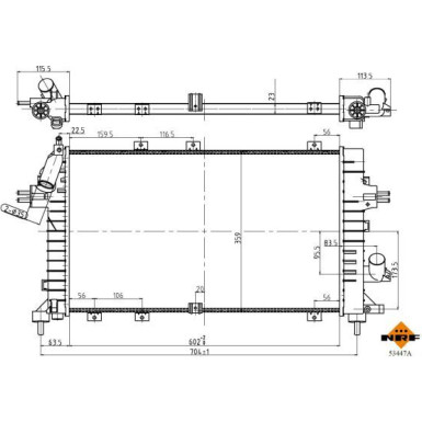 NRF | Kühler, Motorkühlung | 53447A