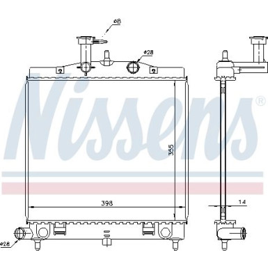 Nissens | Kühler, Motorkühlung | 66760