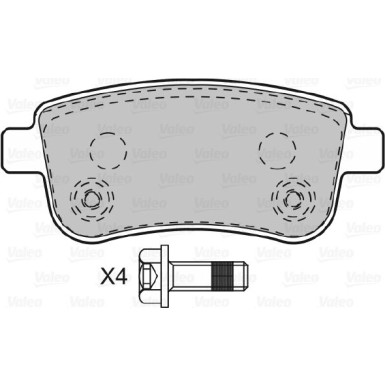 Valeo | Bremsbelagsatz, Scheibenbremse | 601000