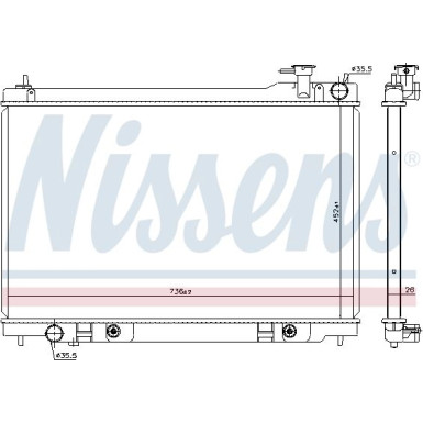 Nissens | Kühler, Motorkühlung | 68119