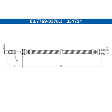 ATE | Bremsschlauch | 83.7769-0370.3