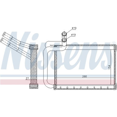 Nissens | Wärmetauscher, Innenraumheizung | 77635