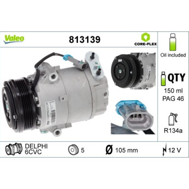 Valeo | Kompressor, Klimaanlage | 813139