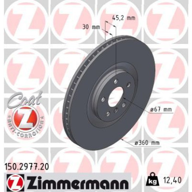 Zimmermann | Bremsscheibe | 150.2977.20