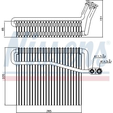 Nissens | Verdampfer, Klimaanlage | 92271