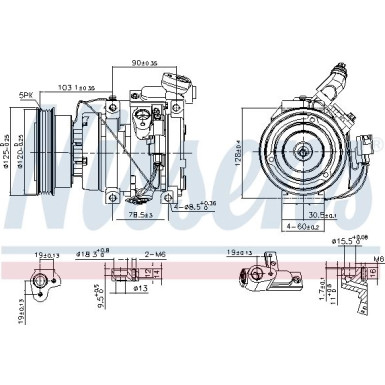 Nissens | Kompressor, Klimaanlage | 89576