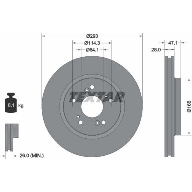 Textar | Bremsscheibe | 92184803