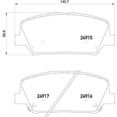 Brembo | Bremsbelagsatz, Scheibenbremse | P 30 065