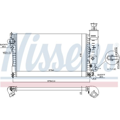 Nissens | Kühler, Motorkühlung | 63528