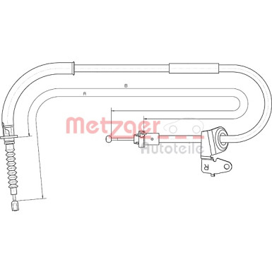Metzger | Seilzug, Feststellbremse | 10.4302