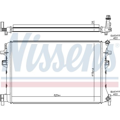 Nissens | Niedertemperaturkühler, Ladeluftkühler | 65328