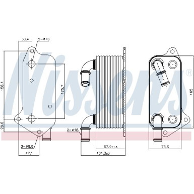 Nissens | Ölkühler, Motoröl | 90791