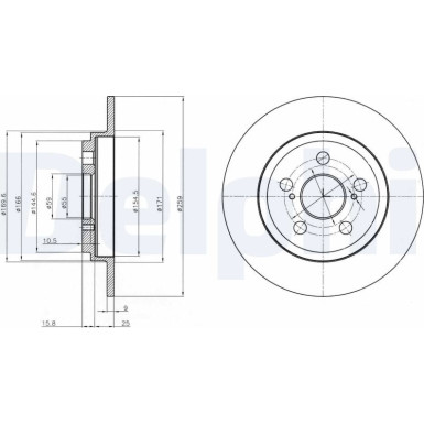 Delphi | Bremsscheibe | BG4272