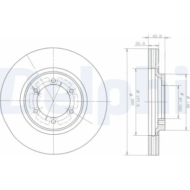 Delphi | Bremsscheibe | BG3936