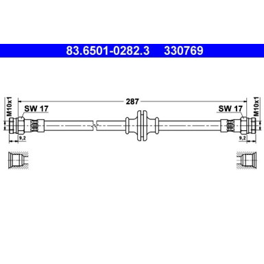 ATE | Bremsschlauch | 83.6501-0282.3