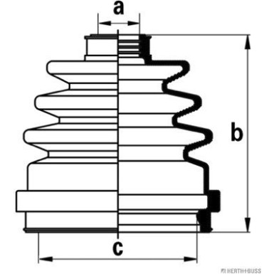 Herth+Buss Jakoparts | Faltenbalgsatz, Antriebswelle | J2861014