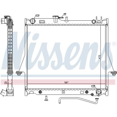 Nissens | Kühler, Motorkühlung | 60854