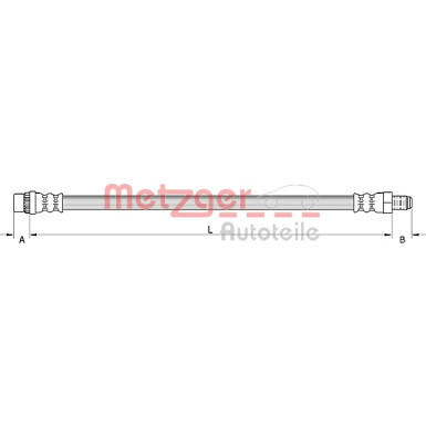 Metzger | Bremsschlauch | 4110930