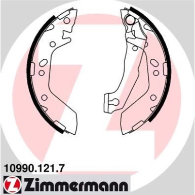 Zimmermann | Bremsbackensatz | 10990.121.7