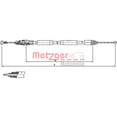 Metzger | Seilzug, Feststellbremse | 11.6804