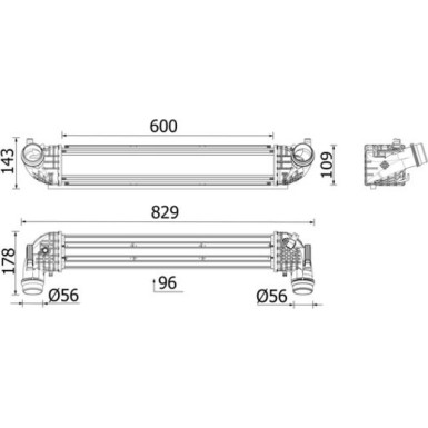 Mahle | Ladeluftkühler | CI 668 000P