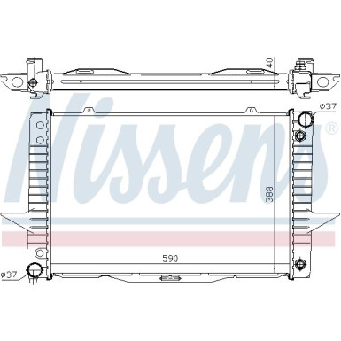 Nissens | Kühler, Motorkühlung | 65540A