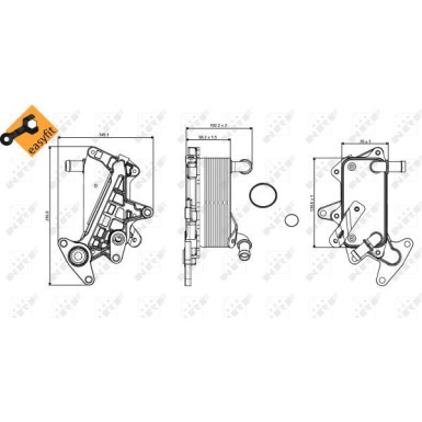 NRF | Ölkühler, Automatikgetriebe | 31357