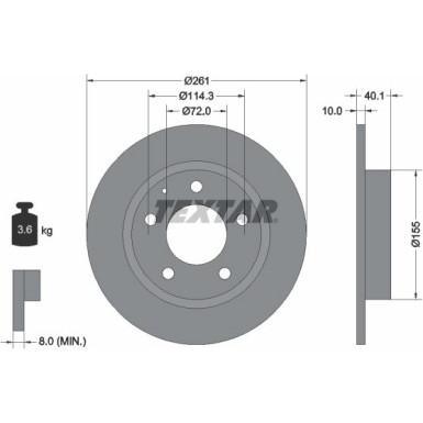 Textar | Bremsscheibe | 92062100