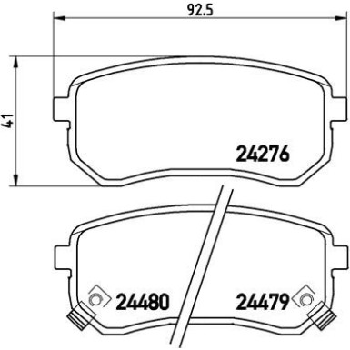 Brembo | Bremsbelagsatz, Scheibenbremse | P 30 033