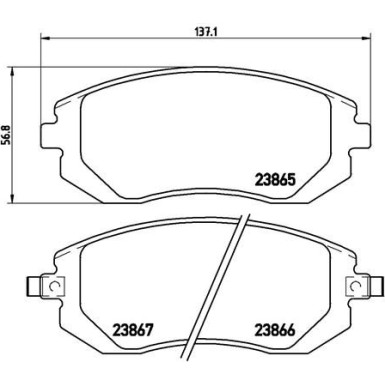 Brembo | Bremsbelagsatz, Scheibenbremse | P 78 013