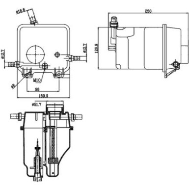 Mahle | Ausgleichsbehälter, Kühlmittel | CRT 125 000S