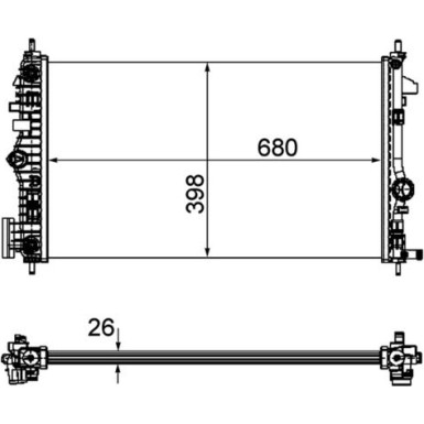 Mahle | Kühler, Motorkühlung | CR 1103 000P