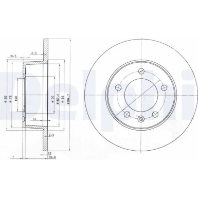 Delphi | Bremsscheibe | BG3681