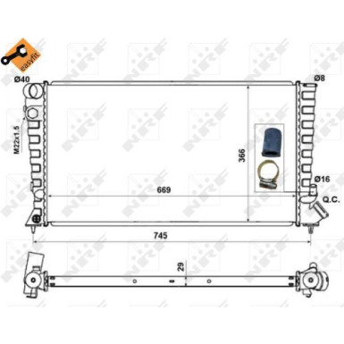 NRF | Kühler, Motorkühlung | 58189