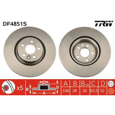 TRW | Bremsscheibe | DF4851S