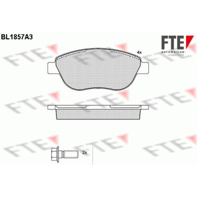 FTE | Bremsbelagsatz, Scheibenbremse | 9010430